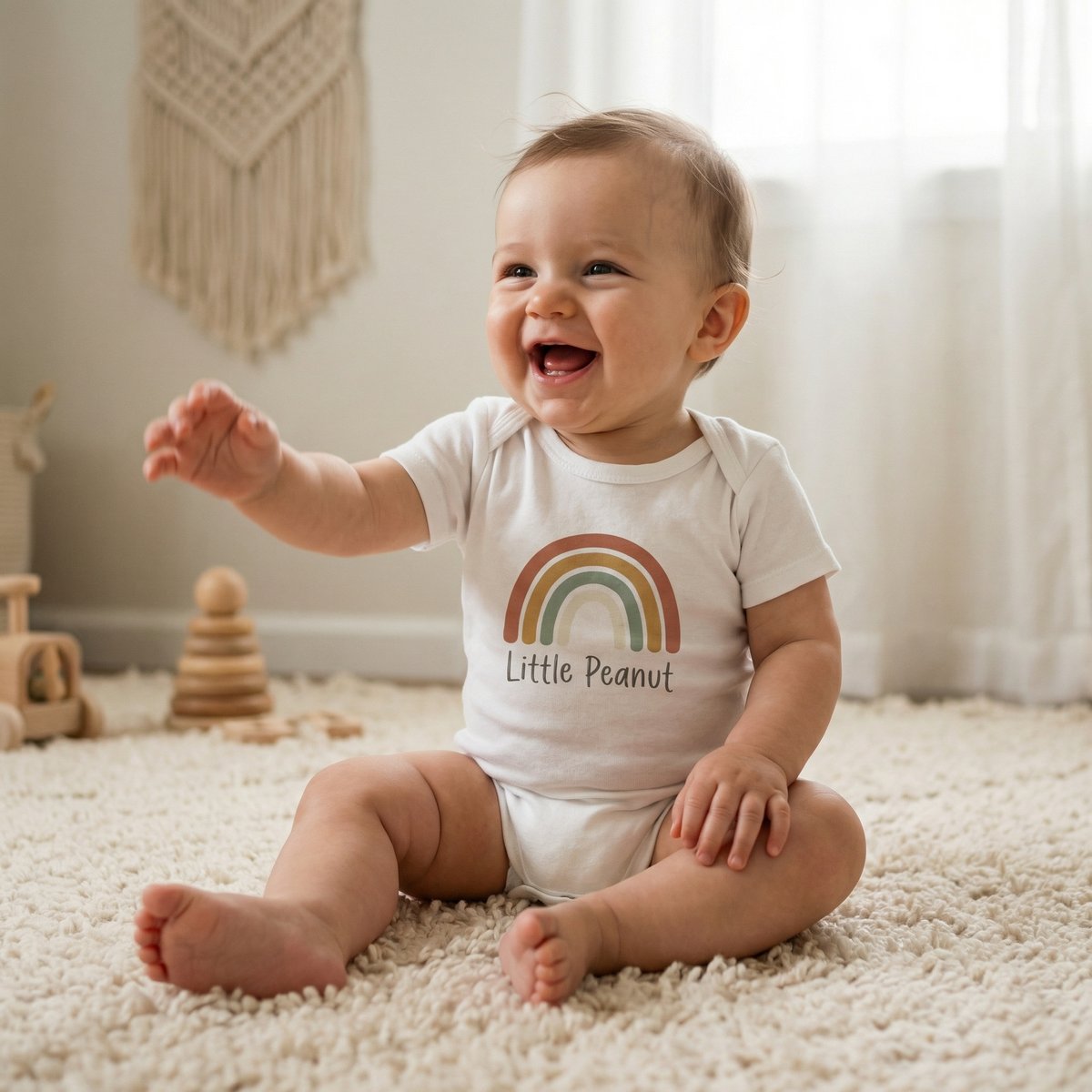 Little peanut rainbow onesie variant