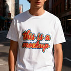 Streetwear t-shirt mockup with denim and accessories