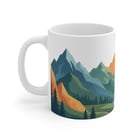 Supplier mockup of white ceramic mug on blank backdrop