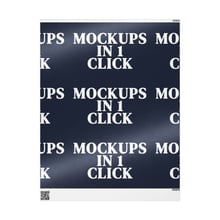 Flat supplier wrapping paper preview on plain table