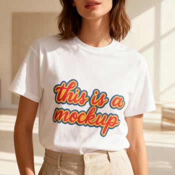 Streetwear t-shirt mockup with denim and accessories