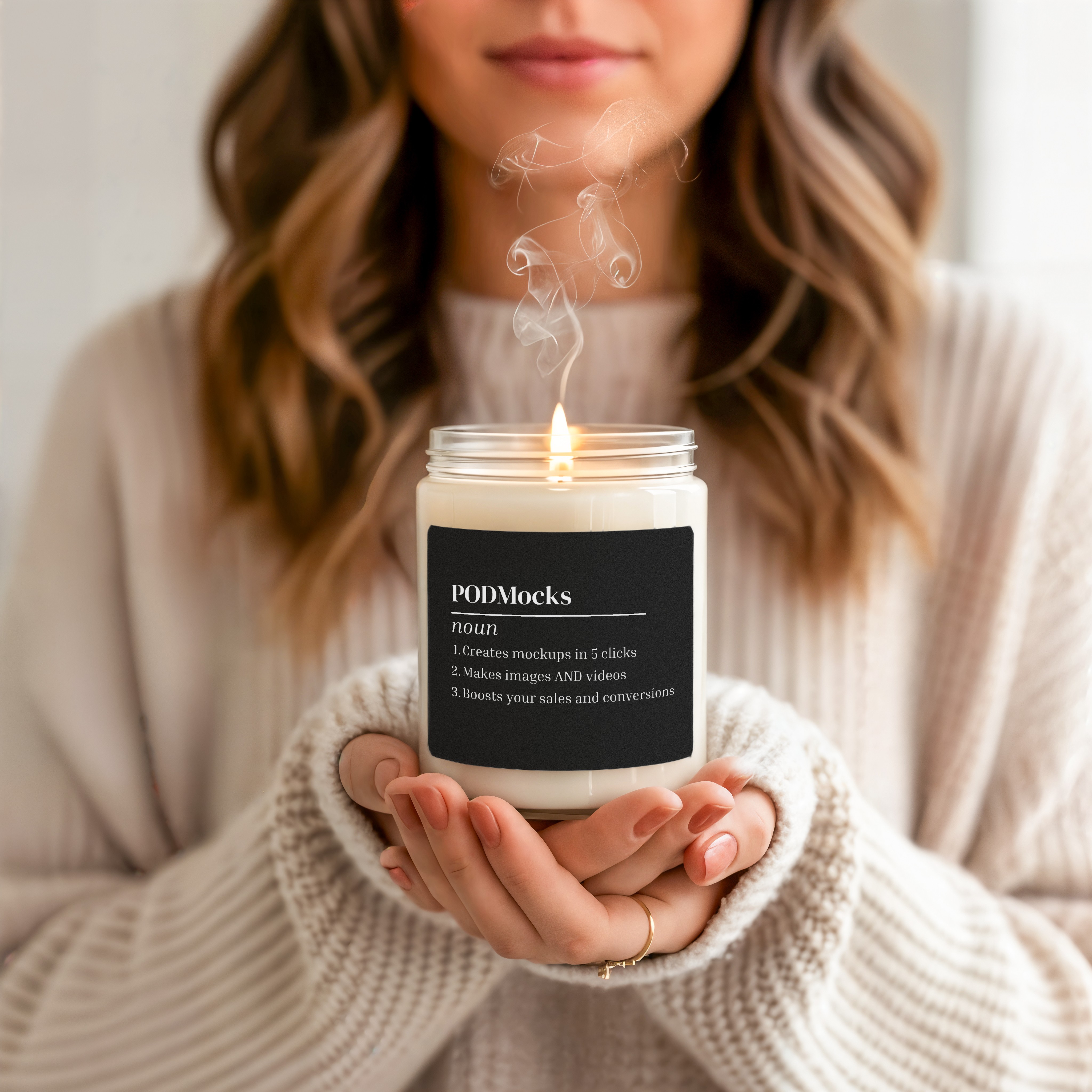 Candle mockup example